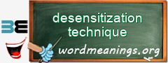 WordMeaning blackboard for desensitization technique